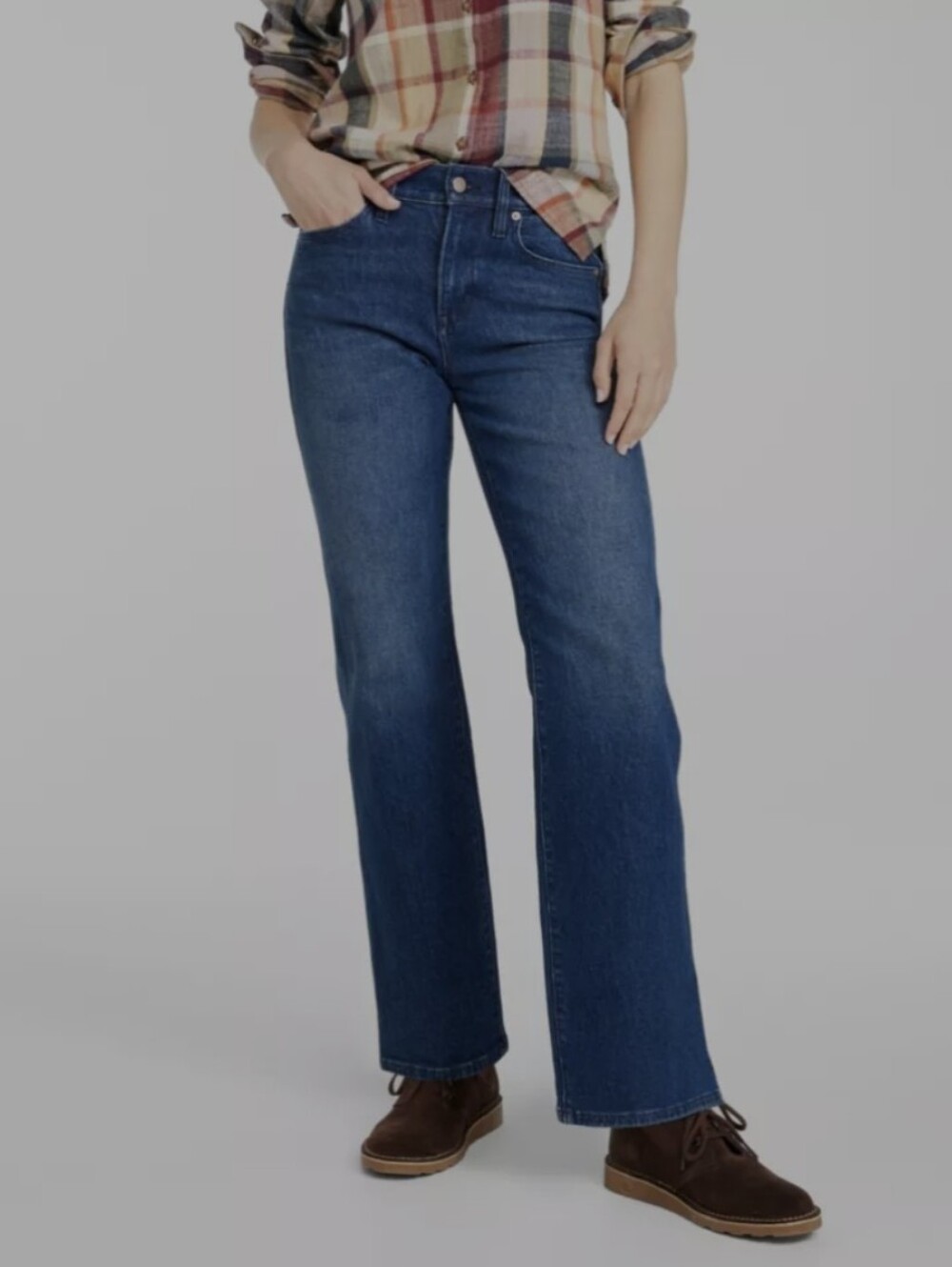 L.L.Bean Original Fit Relaxed Jeans Women's 14 Petite Dark Wash Straight Leg